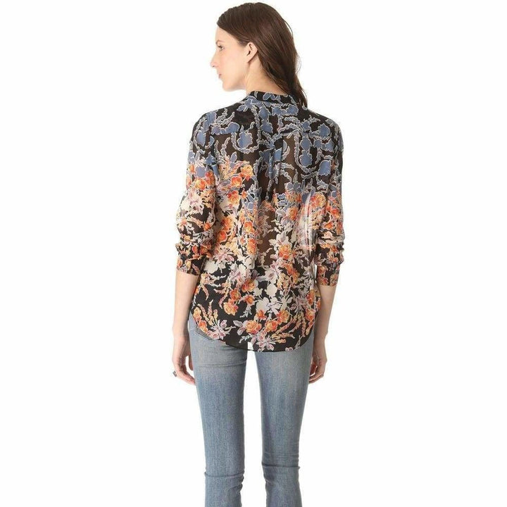 Pocket Black Combo Silk Shirt