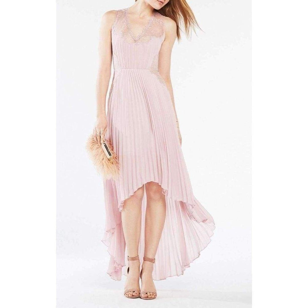 Angelea Pleated High Low Dress