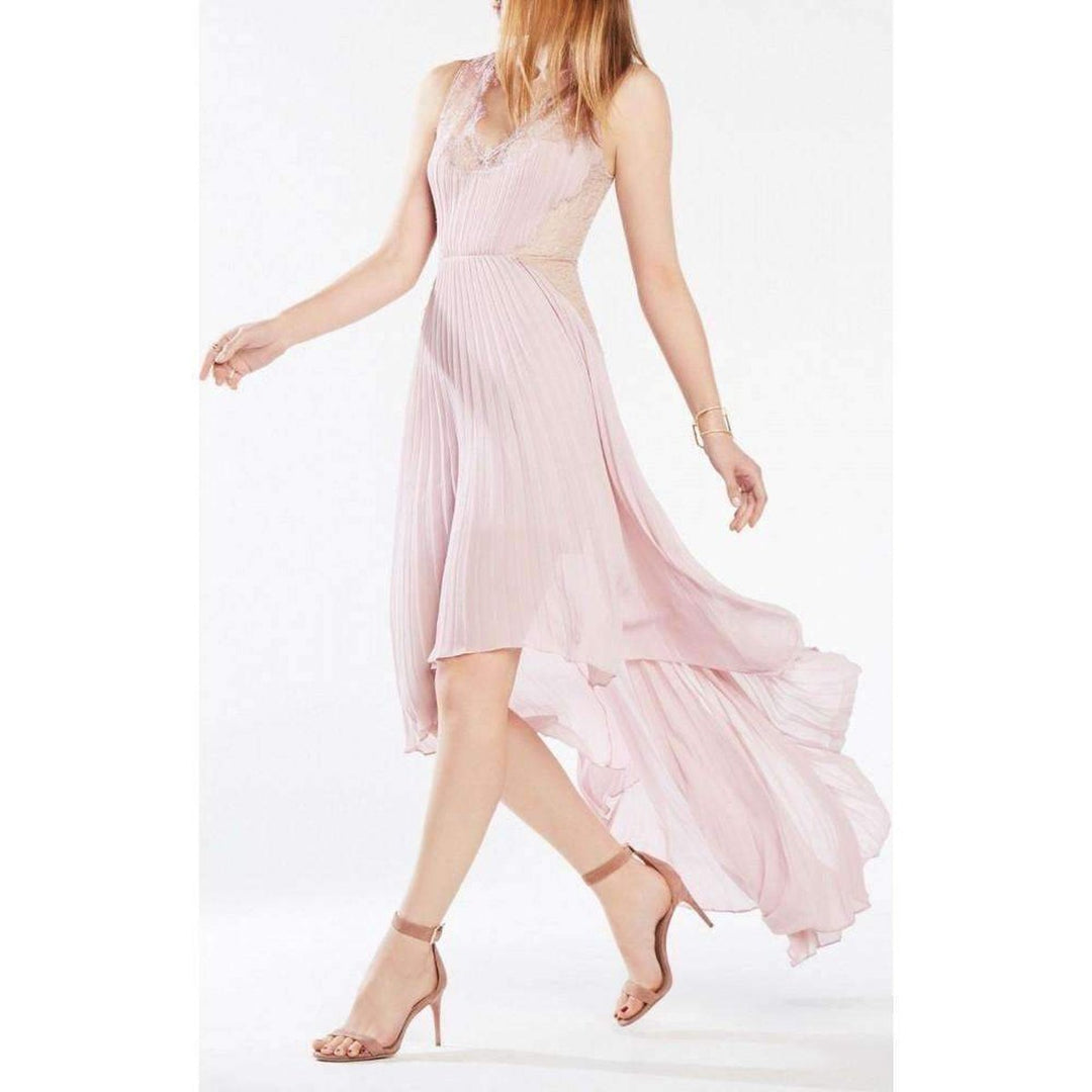 Angelea Pleated High Low Dress