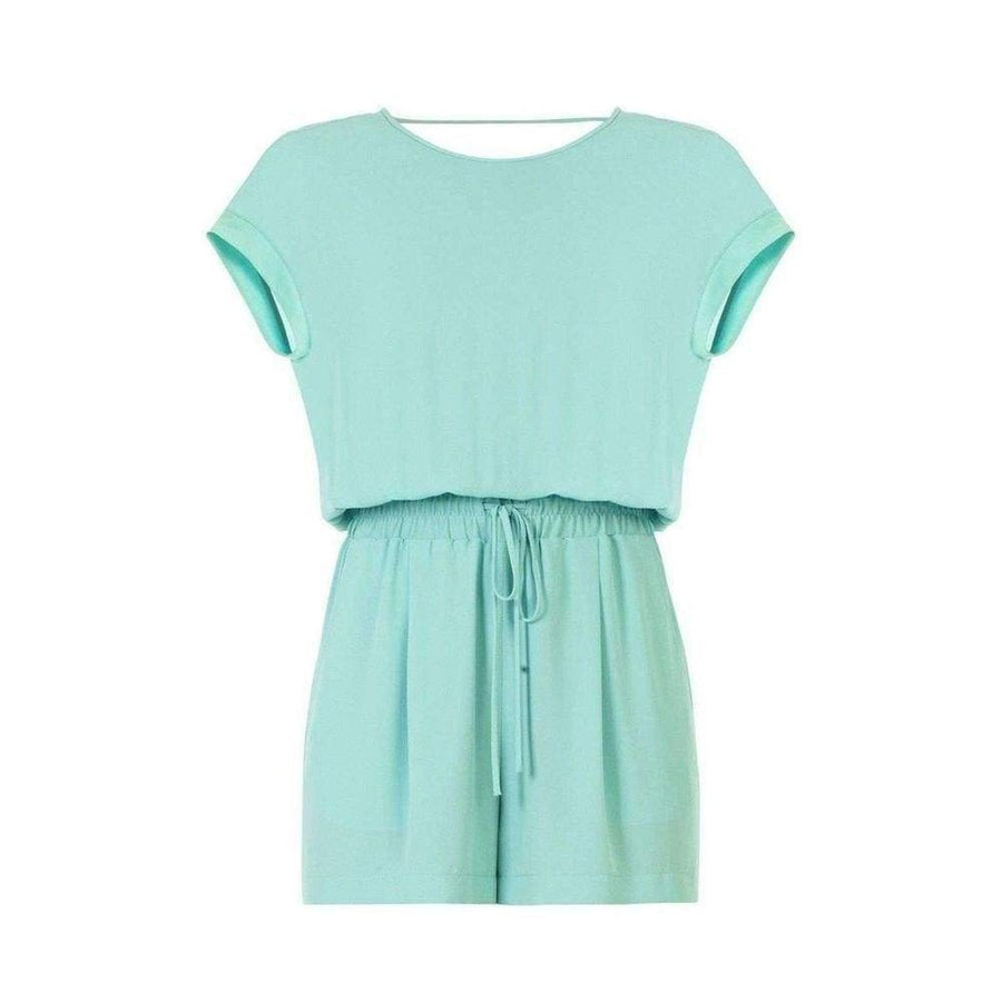 BCBGMAXAZRIA-Angella Layered-Back Romper - Runway Catalog