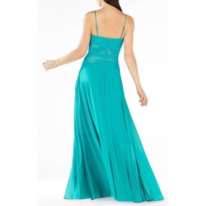 Antonea Lace Trim Pleated Gown