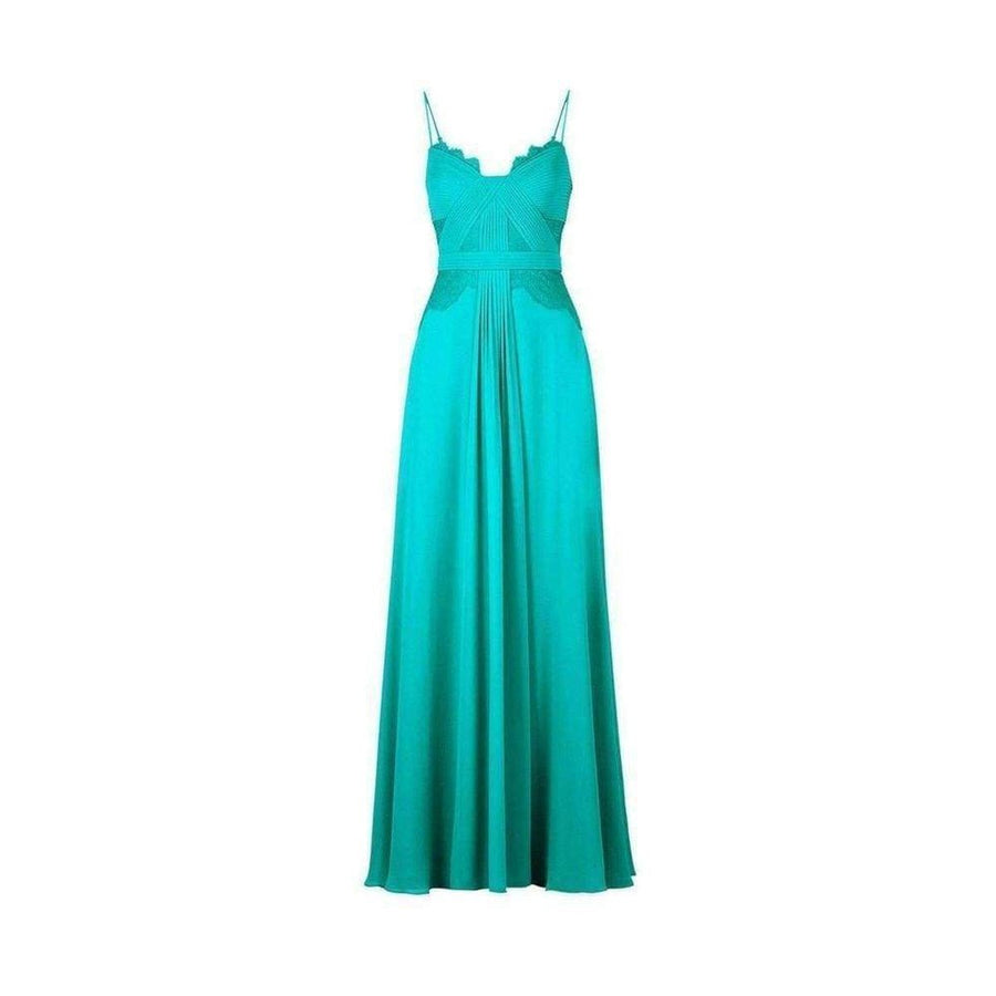 BCBGMAXAZRIA-Antonea Lace Trim Pleated Gown - Runway Catalog