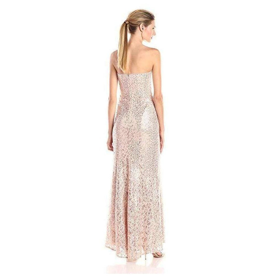 Applique Chiffon Sequinned Cutout Dress