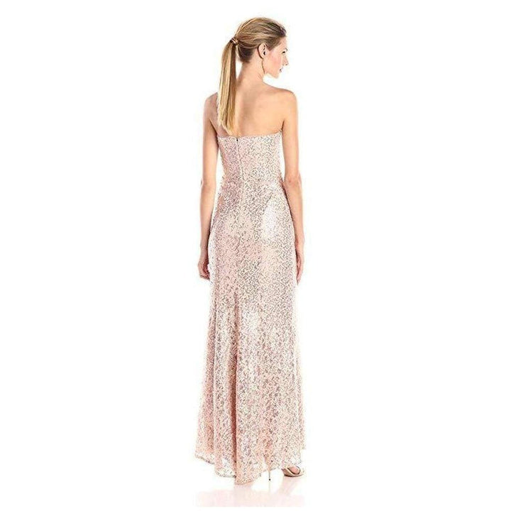 Applique Chiffon Sequinned Cutout Dress