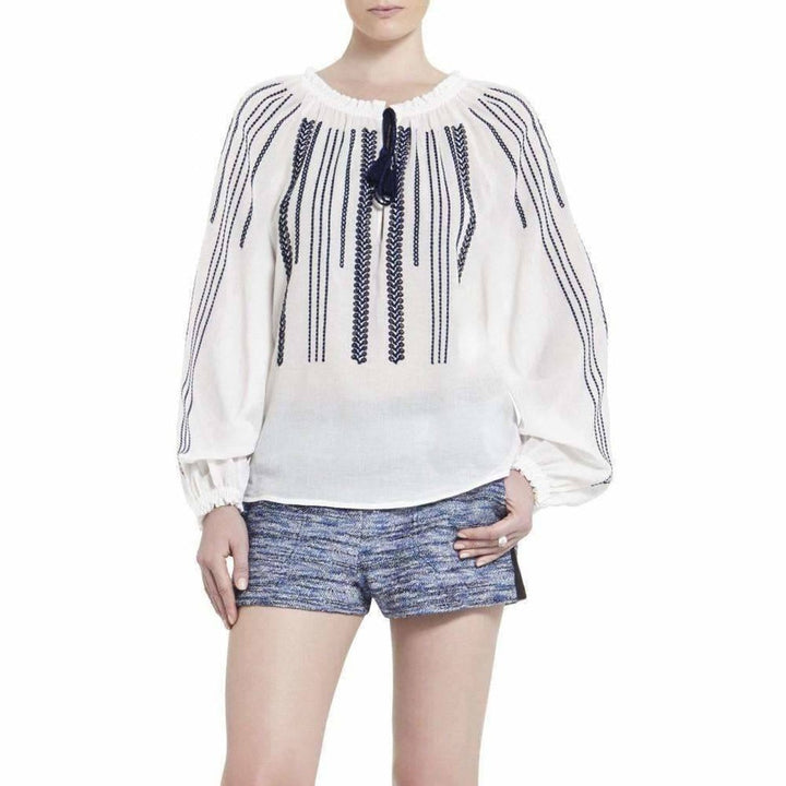Embroidered Long Sleeve Blouse