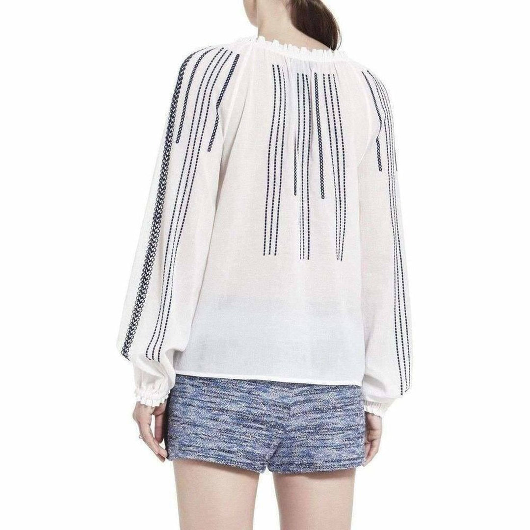 Embroidered Long Sleeve Blouse