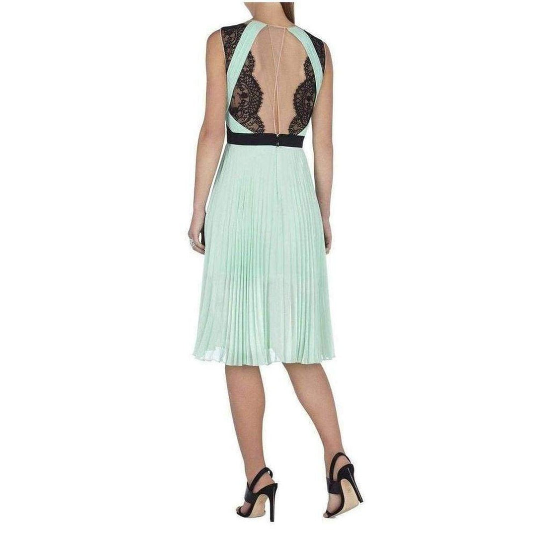 Arianne Scalloped Edge Pleated Dress