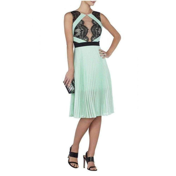 Arianne Scalloped Edge Pleated Dress