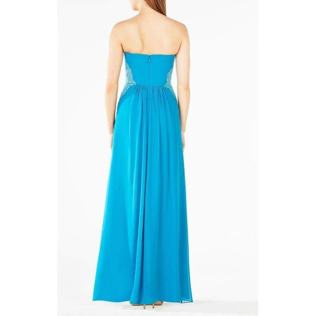 Ashby Strapless Lace-Trim Gown