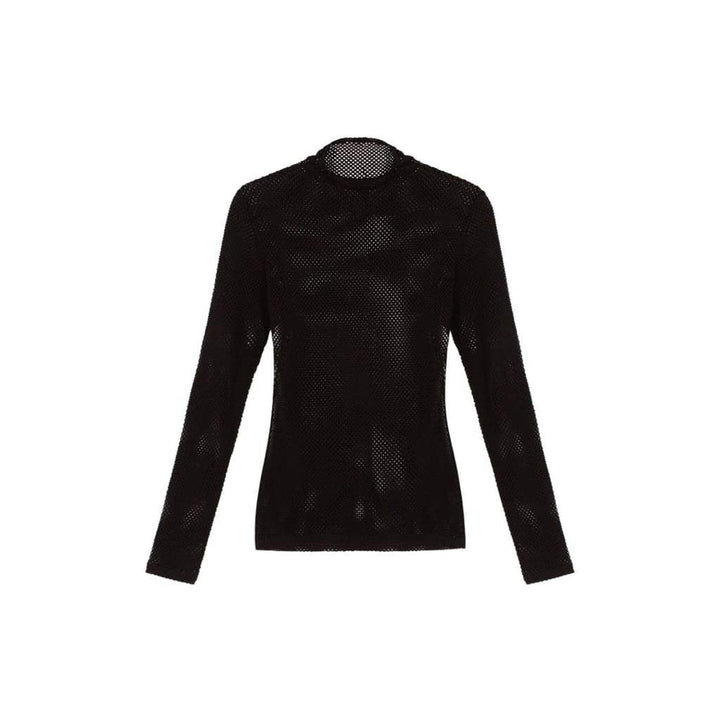 BCBGMAXAZRIA-Ashlynd Mesh Turtleneck Top - Runway Catalog
