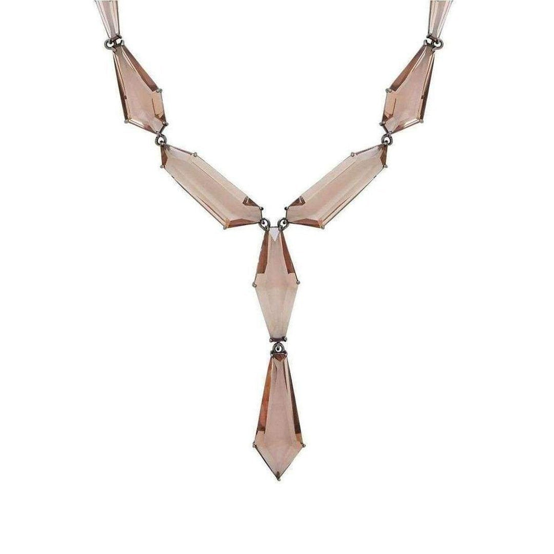 Asymmetric Stone Chain Necklace