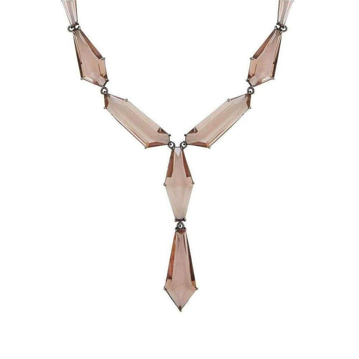 Asymmetric Stone Chain Necklace