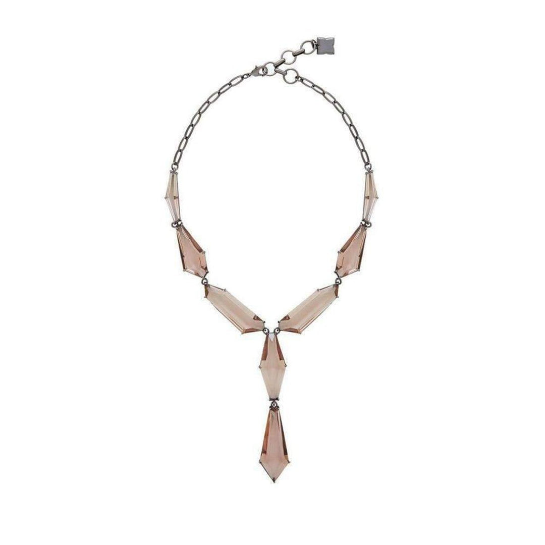 BCBGMAXAZRIA-Asymmetric Stone Chain Necklace - Runway Catalog