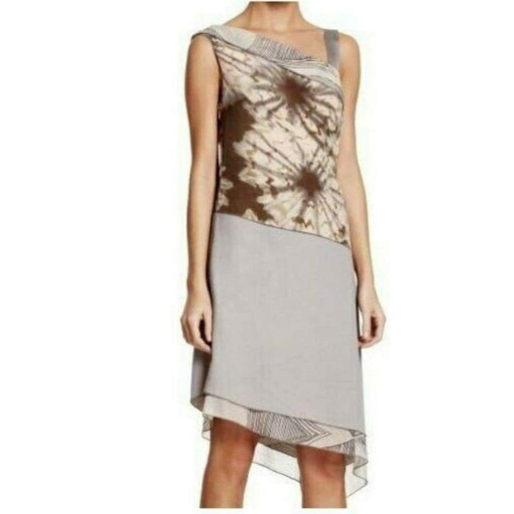 BCBGMAXAZRIA-Asymmetrical Silk Dress - Runway Catalog