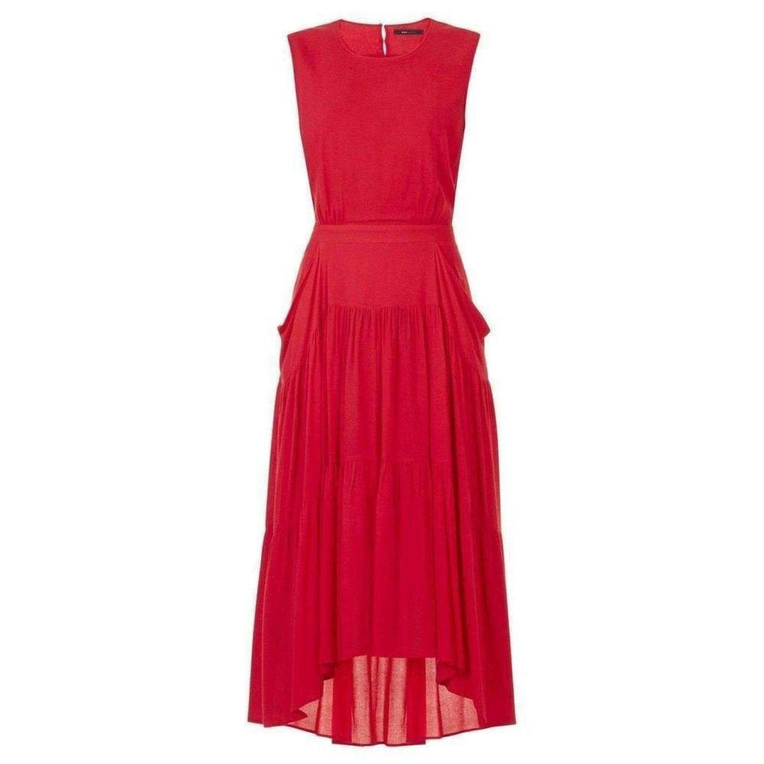 BCBGMAXAZRIA-Aureana Draped Peasant Skirt Dress - Runway Catalog