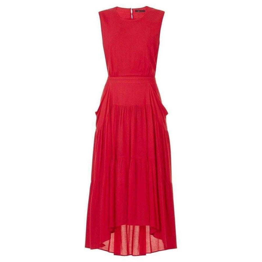 BCBGMAXAZRIA-Aureana Draped Peasant Skirt Dress - Runway Catalog