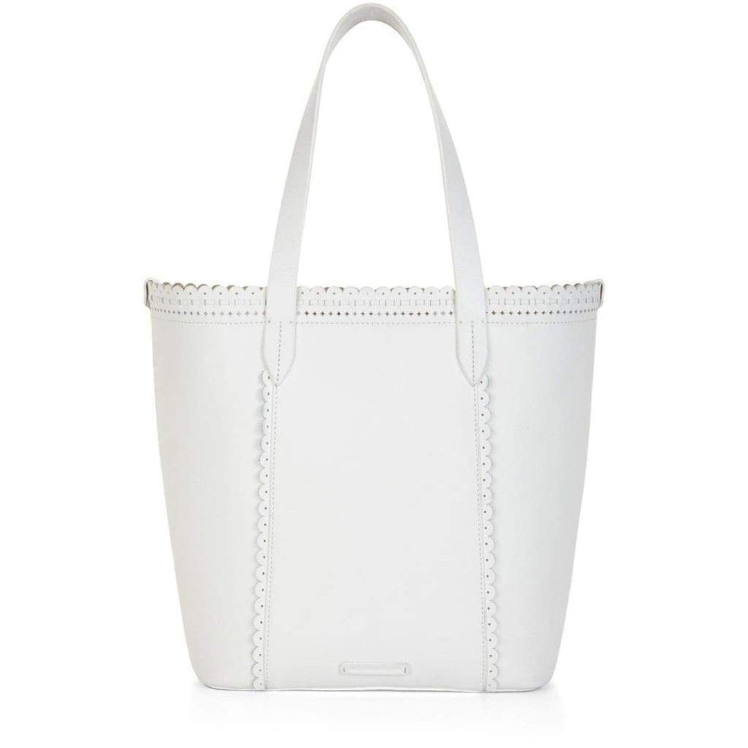BCBGMAXAZRIA-Avery White Leather Tote Bag - Runway Catalog