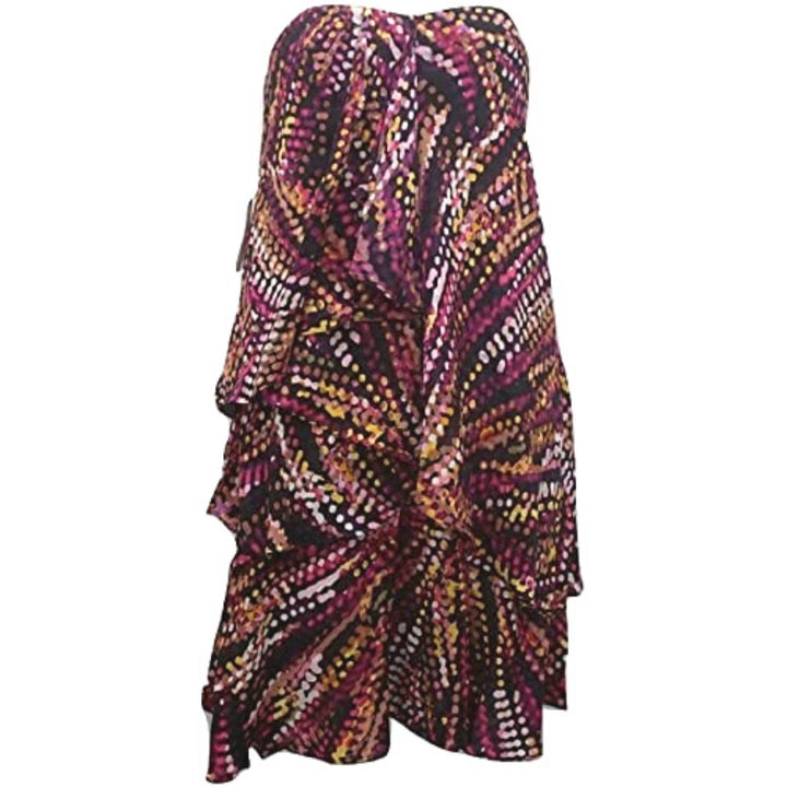 BCBGMAXAZRIA-Azalea Tiered Ruffle Silk Dress - Runway Catalog