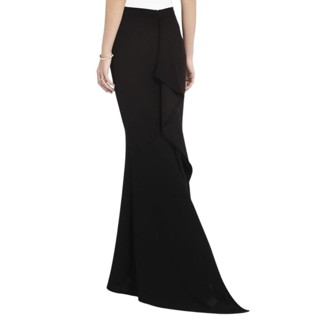 Back Drape Maxi Skirt