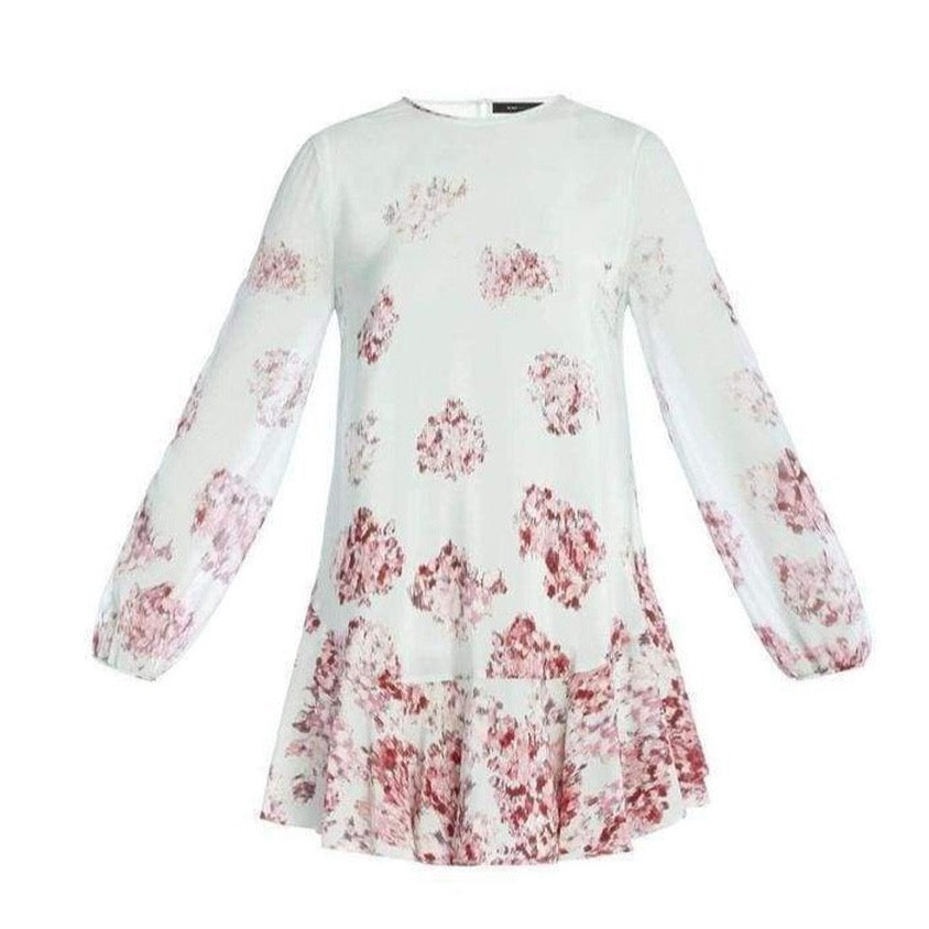 BCBGMAXAZRIA-Bailee Long Sleeve Flounce Hem Dress - Runway Catalog