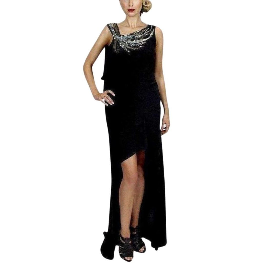 Beaded High Low Gown