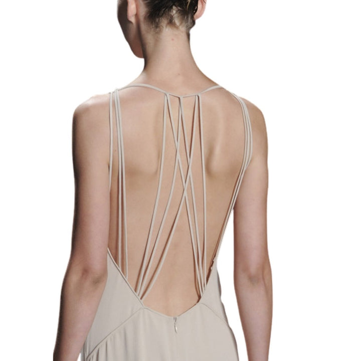 Beige Laser Cut Dress