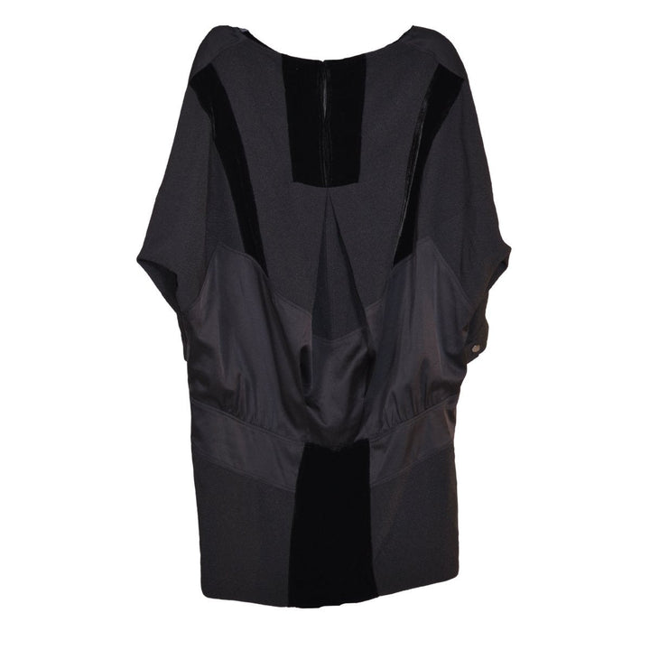 Black Bat Sleeve Mini Dress