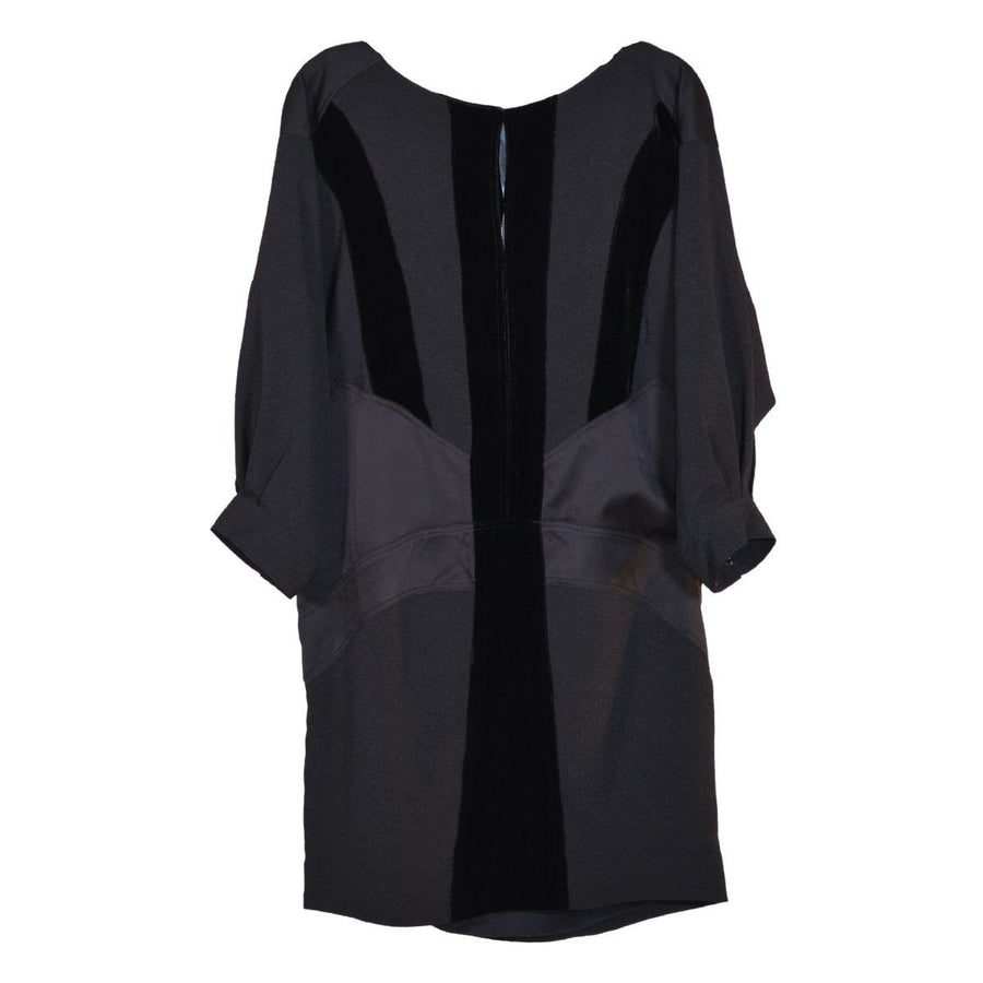 BCBGMAXAZRIA-Black Bat Sleeve Mini Dress - Runway Catalog