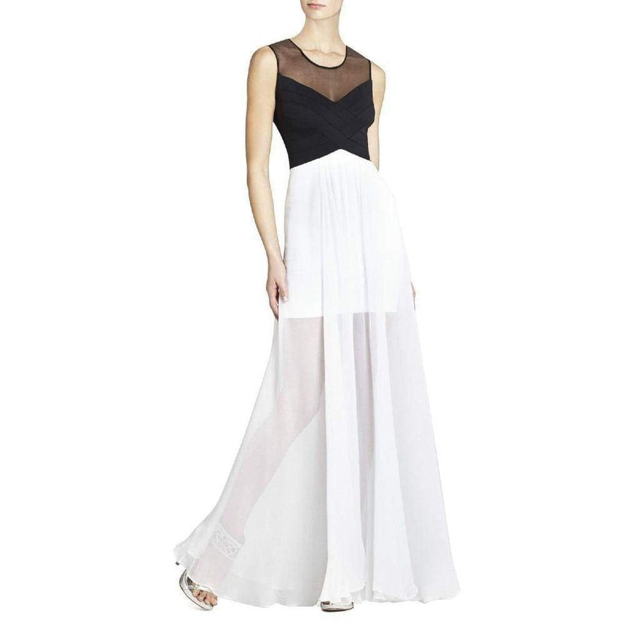 BCBGMAXAZRIA-Black Combo Giovanna Silk Blend Gown - Runway Catalog