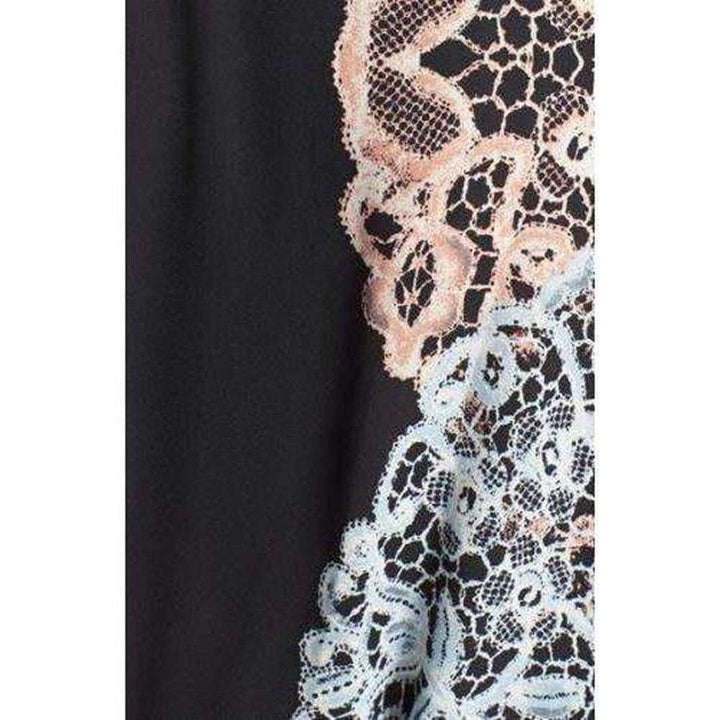 Black Combo Kimono Dress