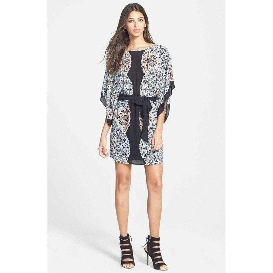 BCBGMAXAZRIA-Black Combo Kimono Dress - Runway Catalog