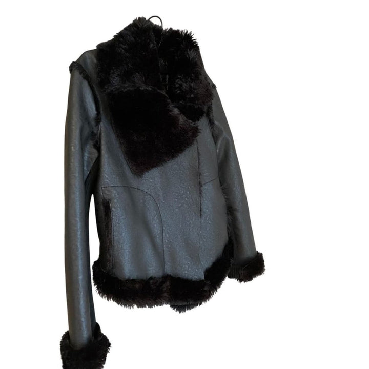 Black Faux Leather Jacket