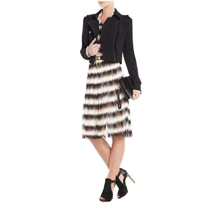 Black Fay Ruffled Military Jacket