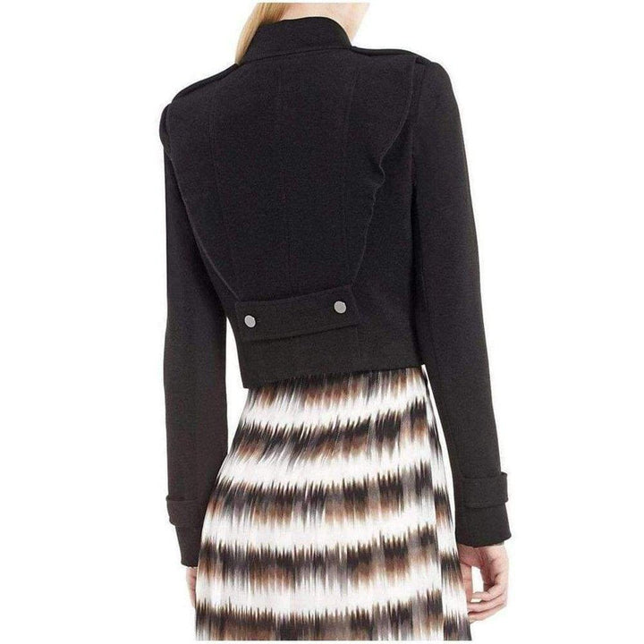 Black Fay Ruffled Military Jacket