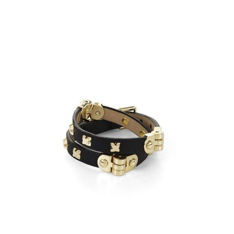BCBGMAXAZRIA-Black Hinged Wrap Bracelet JSSJE834 - Runway Catalog