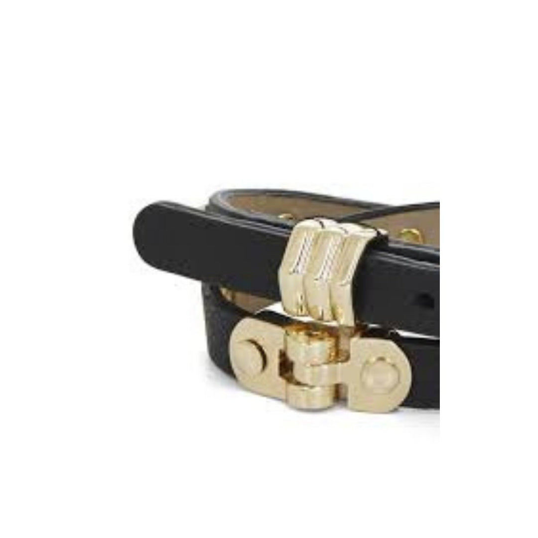 Black Hinged Wrap Bracelet