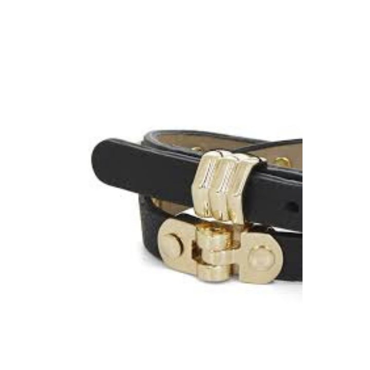 Black Hinged Wrap Bracelet