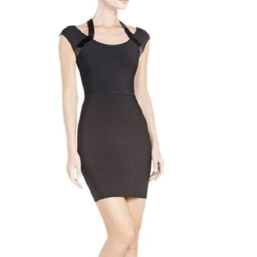 BCBGMAXAZRIA-Black Karella Sequined Cocktail Dress - Runway Catalog