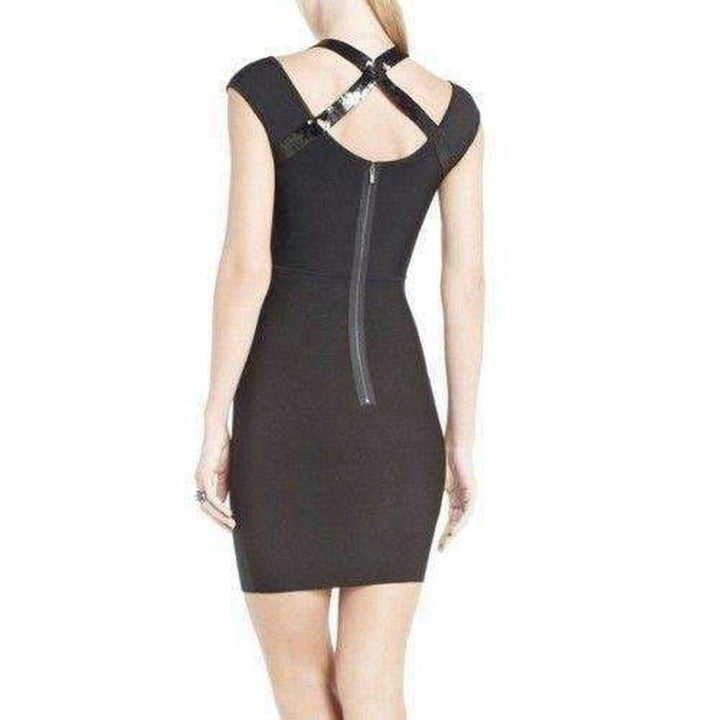 Black Karella Sequined Cocktail Dress