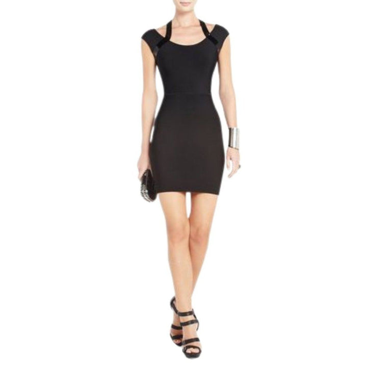 Black Karella Sequined Cocktail Dress