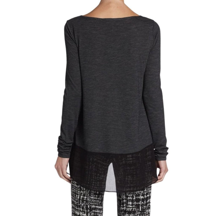 Black Lane Contrast Hem Top