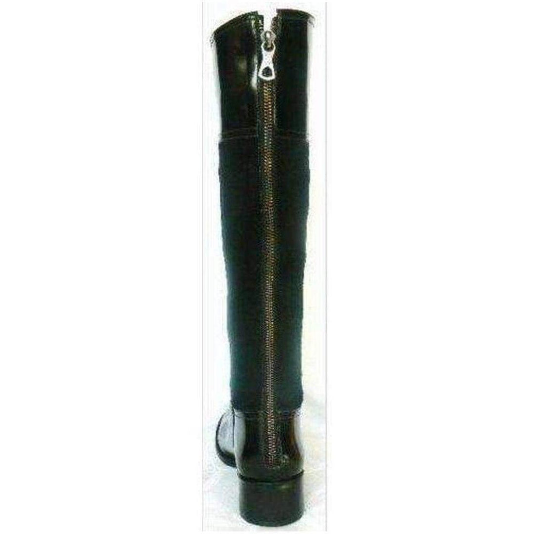 Black Leather Knee High Lorraine Boots