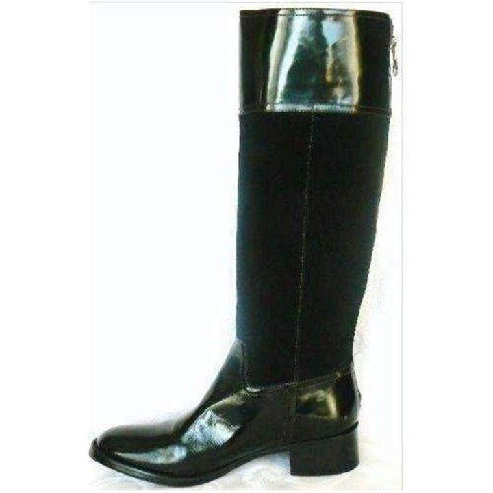 Black Leather Knee High Lorraine Boots