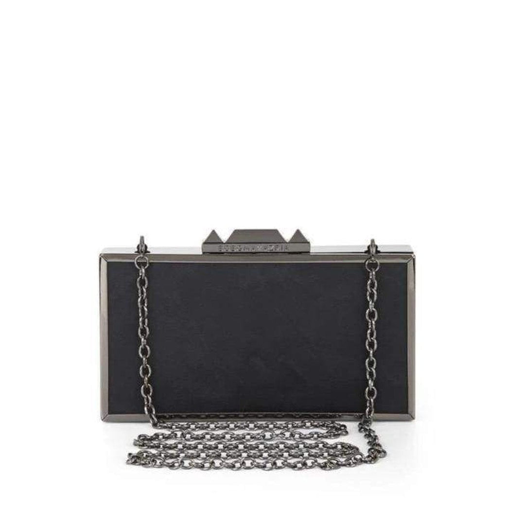 Black Sadie Box Clutch with Side Handle