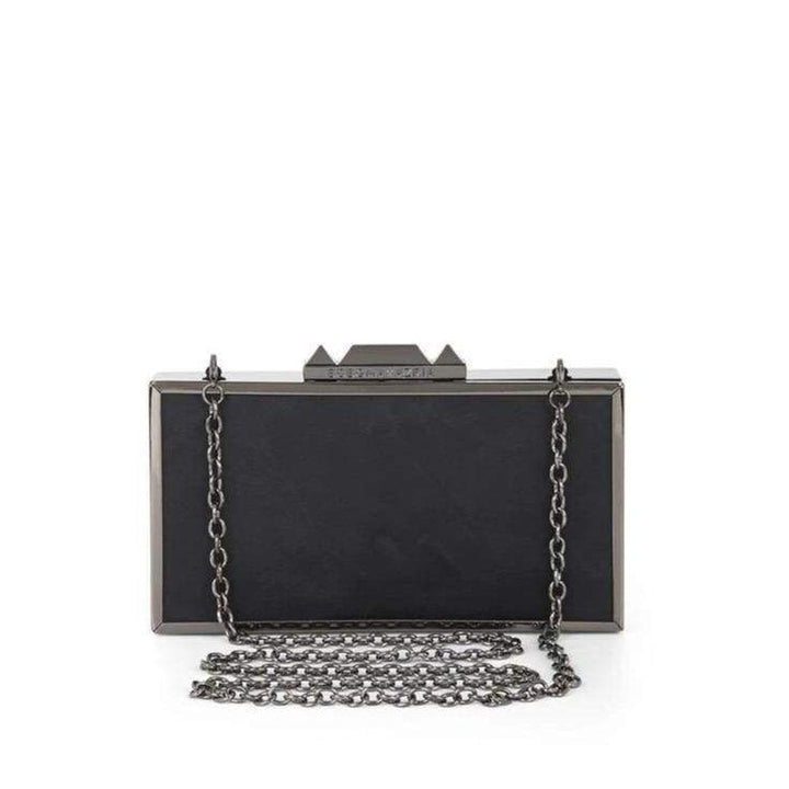 Black Sadie Box Clutch with Side Handle