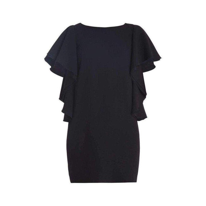 BCBGMAXAZRIA-Black Solace Ruffle Sleeve Dress - Runway Catalog