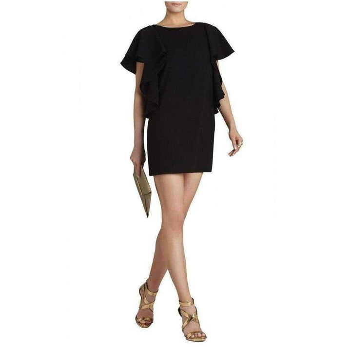 Black Solace Ruffle Sleeve Dress