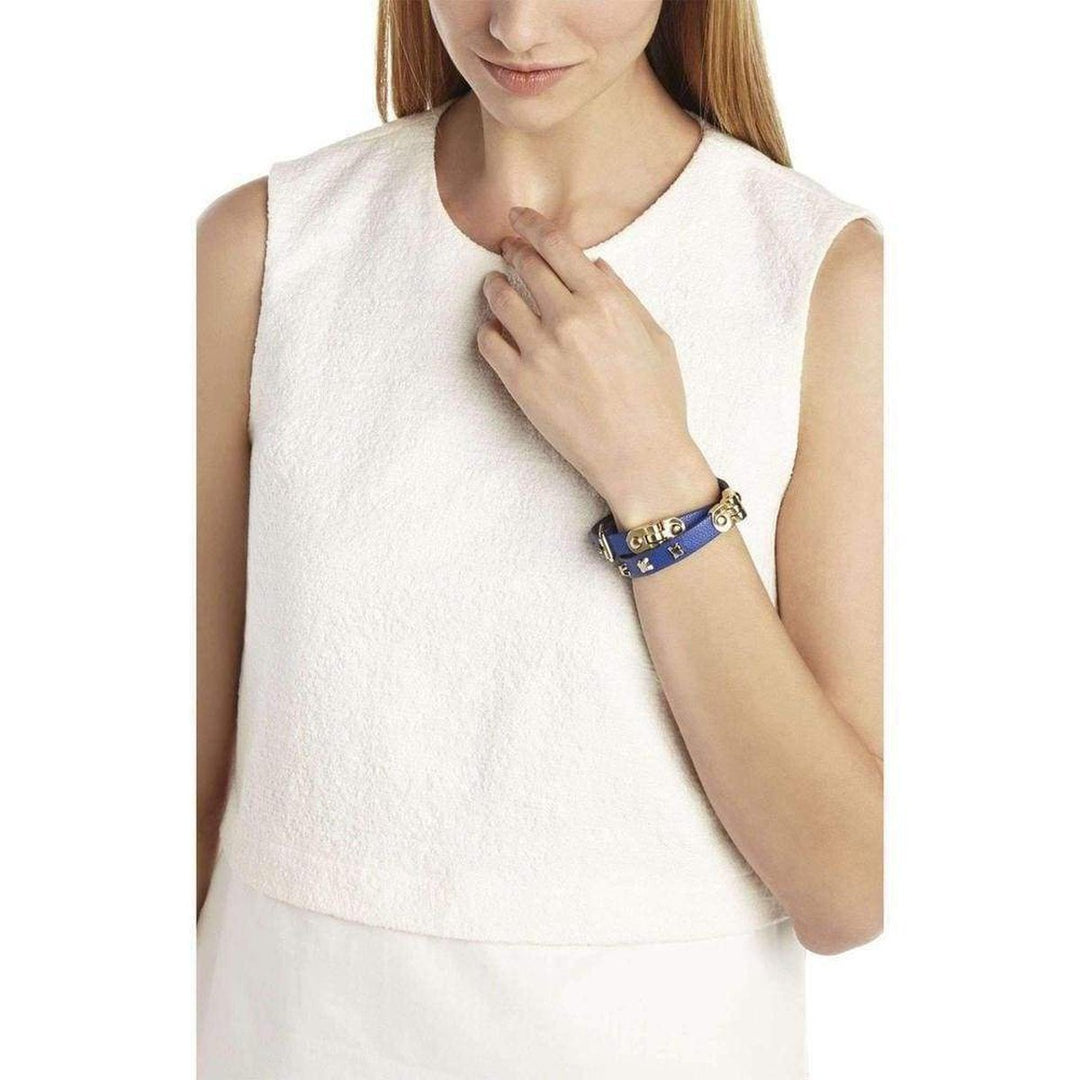 Blue Hinged Wrap Bracelet