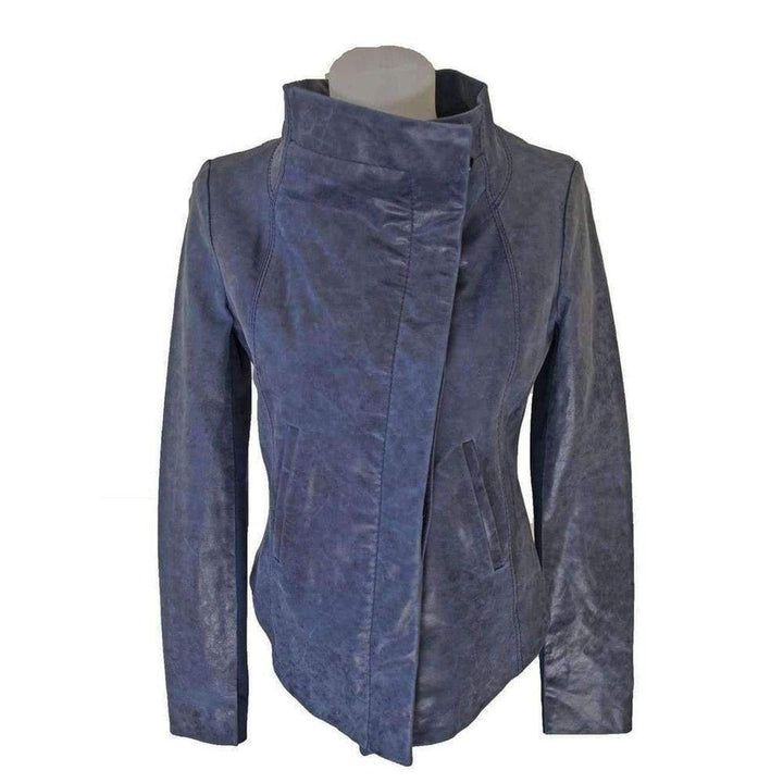 Blue Leather Jacket