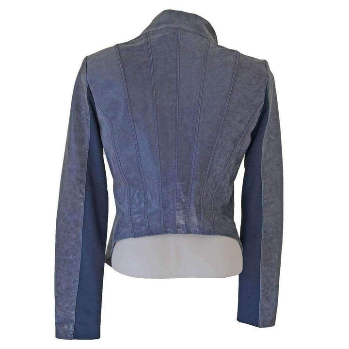 Blue Leather Jacket